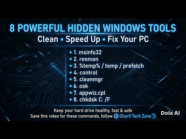 8 Hidden Windows Run Commands To Speed Up & Clean Your PC!