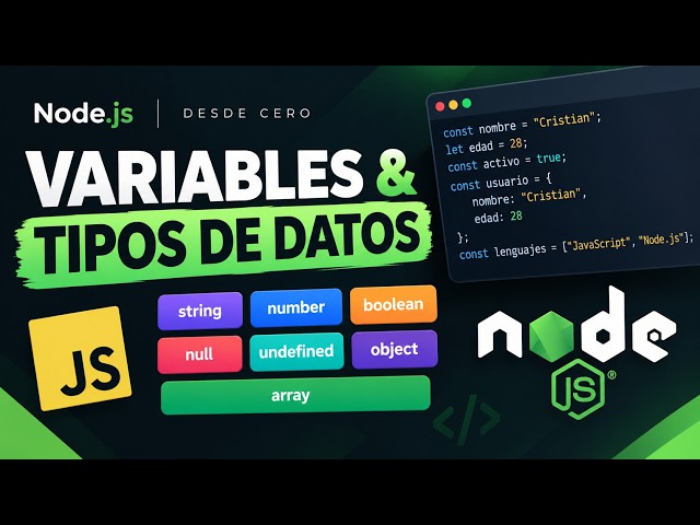 Variables y Tipos de Datos en JavaScript | Node.js desde Cero