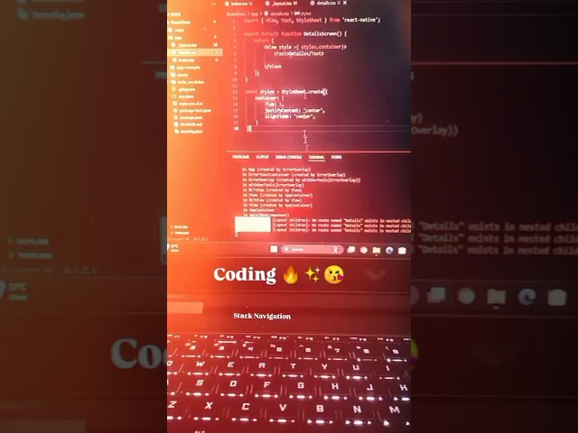 Stack Navigation in React Native #coding #coderlife #coder #2025  #programmer #reactnative #program