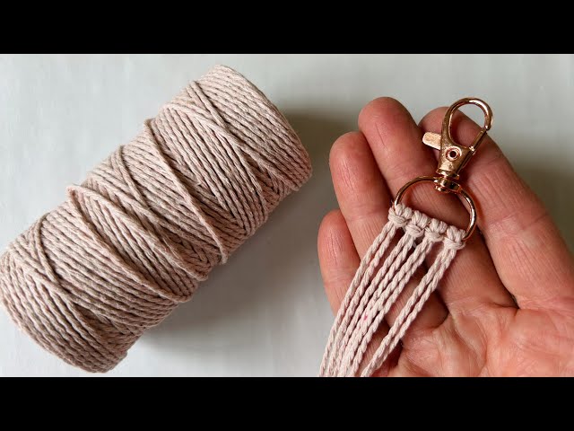 Macrame - Simple Macrame Keychain - Easy Macrame Tutorial