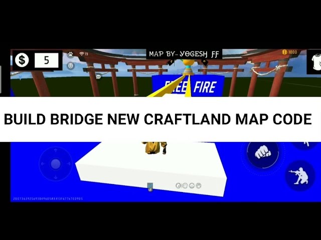 New Craftland Map Free Fire।  Make  Bridge MAP CODE 