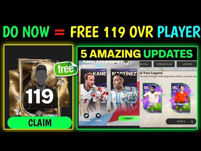 DO THIS NOW 😱 To Claim Free 119 Ovr X 5 Latest Updates | Dynamic Fc
