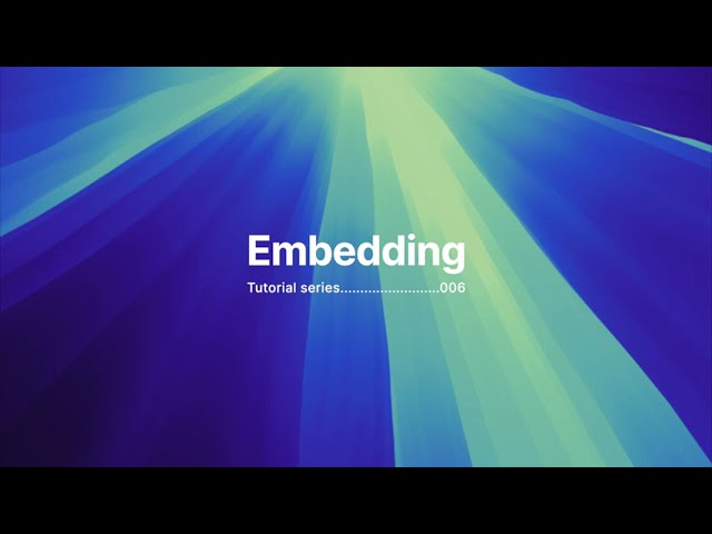 Onvo tutorial series 006 - Embedding