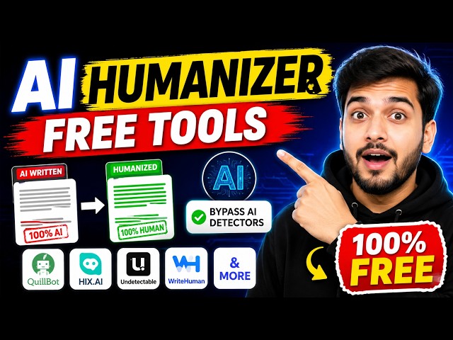 Top AI Humanizer Free Tools 2026 | How To Bypass AI Detectors Every Time (for FREE) Humanize AI text
