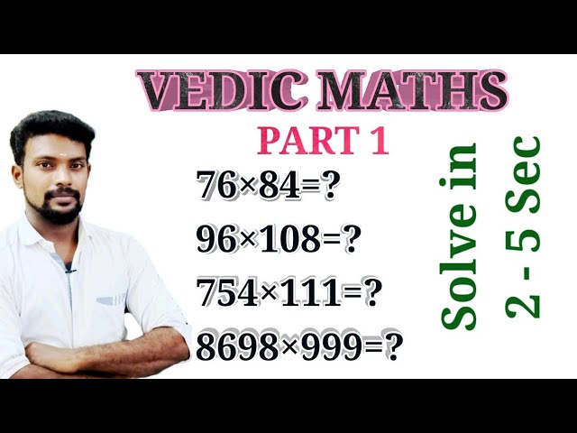 Vedic Maths Part 1 for Speed Calculation