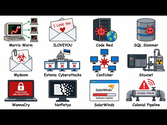 Every Major Cyber Attack in History Explained CyberAttack #CyberSecurity #CyberHistory #Hacking