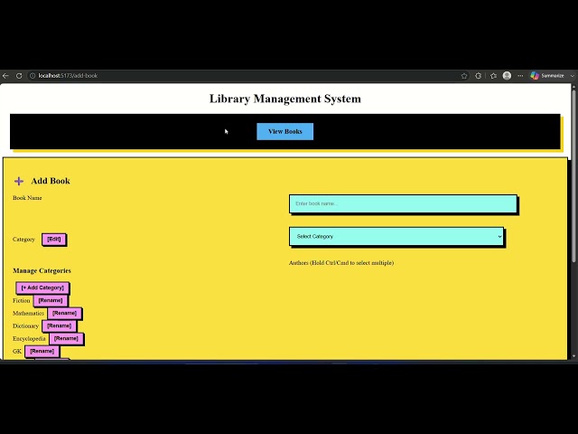 Library Management System : Java Spring Boot + React + SQL Project Demo