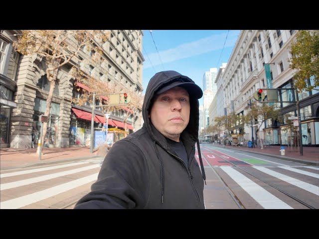 EERILY EMPTY market street San Francisco 