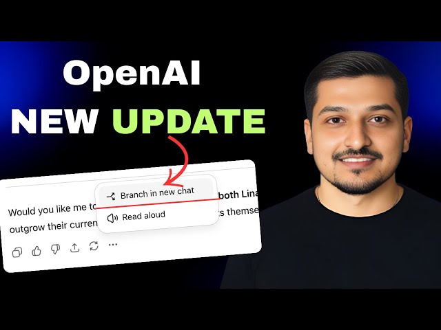 OpenAI ChatGPT NEW UPDATE IS INSANE (Branch in new chat)