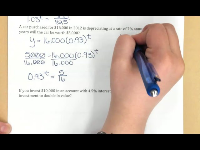 Exponential Equations   Word Problems