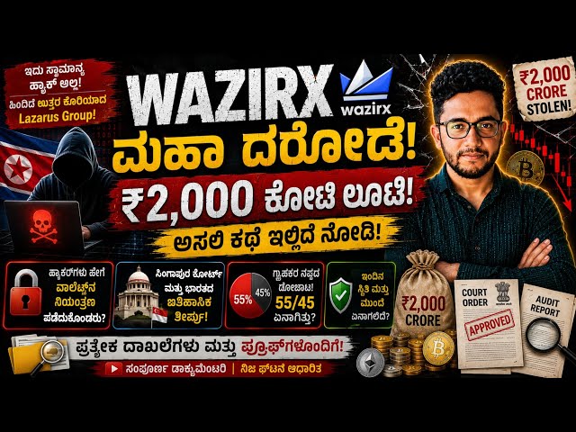 WazirX ₹2,000 ಕೋಟಿ ಹ್ಯಾಕ್! ಅಸಲಿ ಸತ್ಯ ಬಯಲು | WazirX Hack Explained Kannada | Karnataka Crypto Kannada