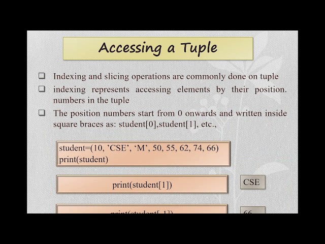Python Tuples