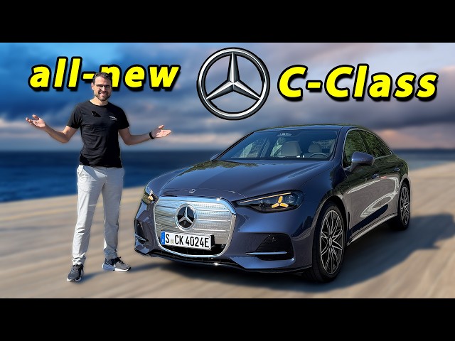 all-new Mercedes C-Class driving REVIEW (2027 C400 electric) with first range test!