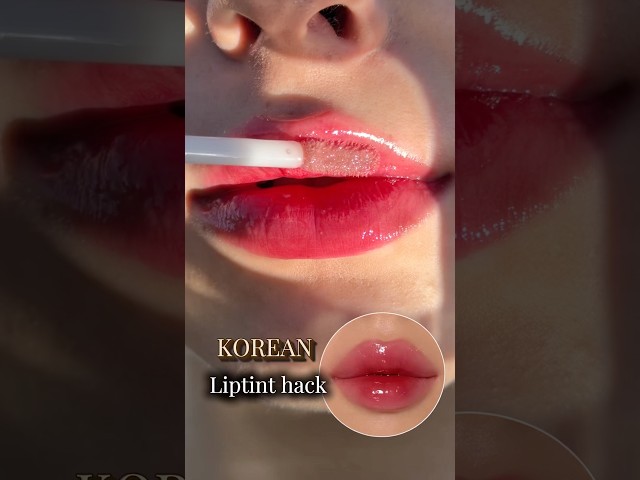 VIRAL KOREAN LIP TINT HACK (DOES IT WORK?) 💋🔥 #makeup #makeuptutorial    #liptint #koreanmakeup