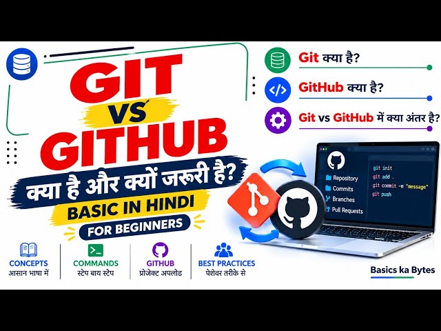 What Are Git and GitHub? | Git vs GitHub in Hindi | Git Commands & GitHub Tutorial