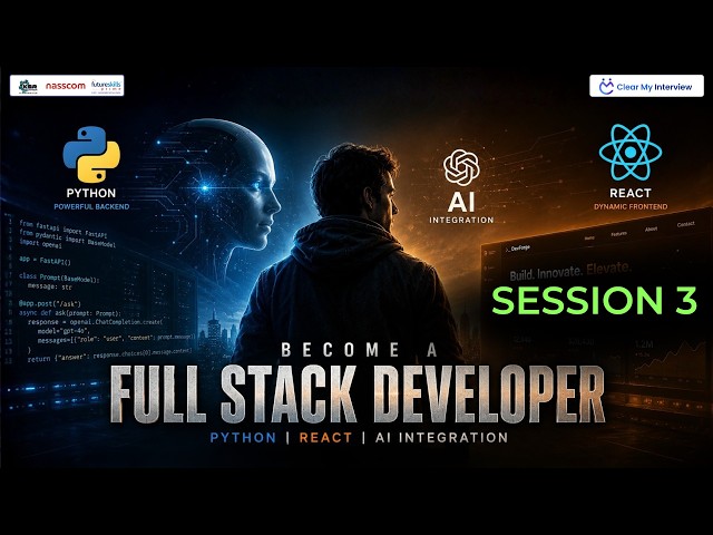 Become a Full Stack Developer: Python, React & AI Integration