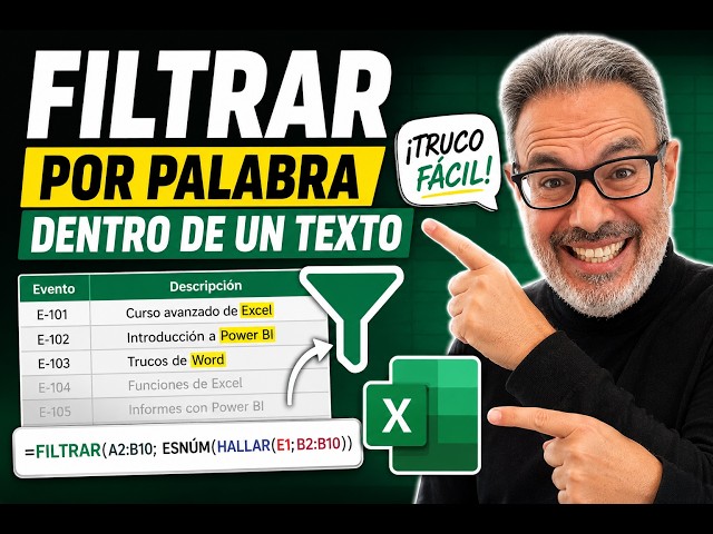 The Excel trick to FILTER text containing a specific word (hassle-free)