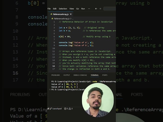 ⚠️ Think You Copied an Array? This #JavaScript Behavior Might Surprise You!  🤯