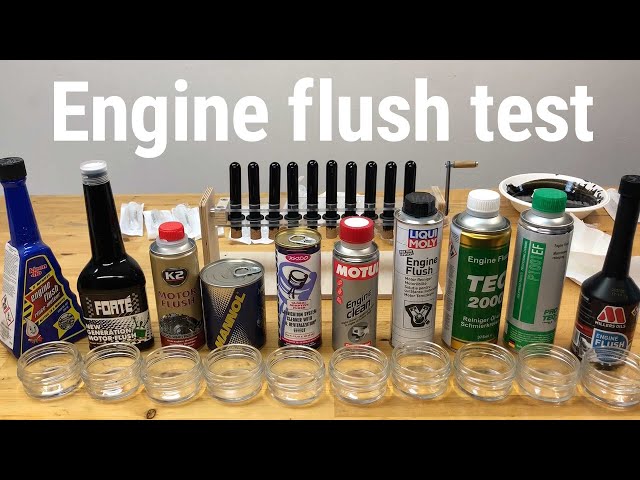 Engine Flush test big products - uncut video