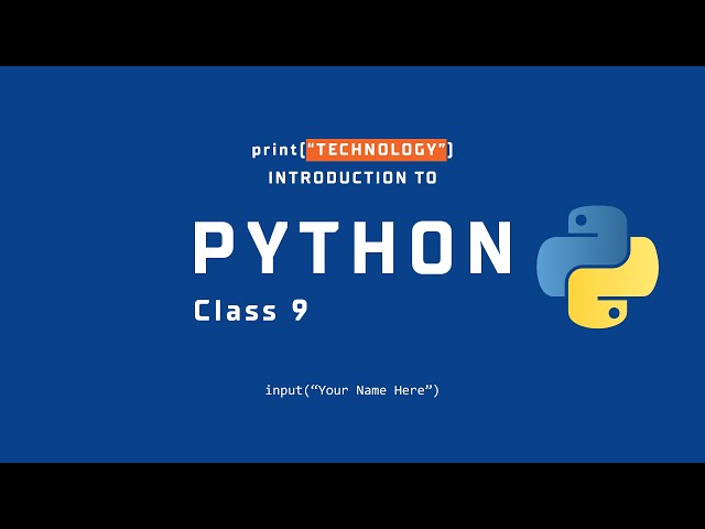 Class 9 | Python