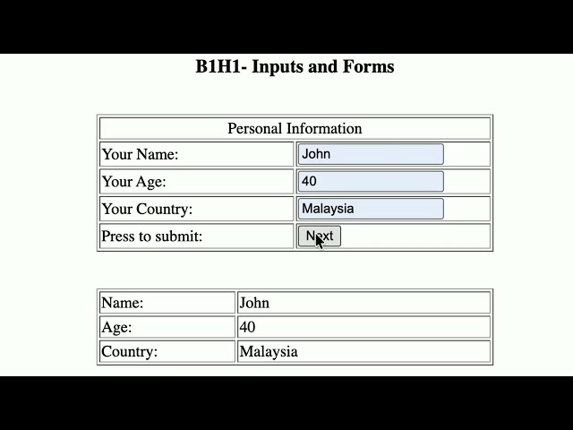 B1H1-Input and Form in HTML