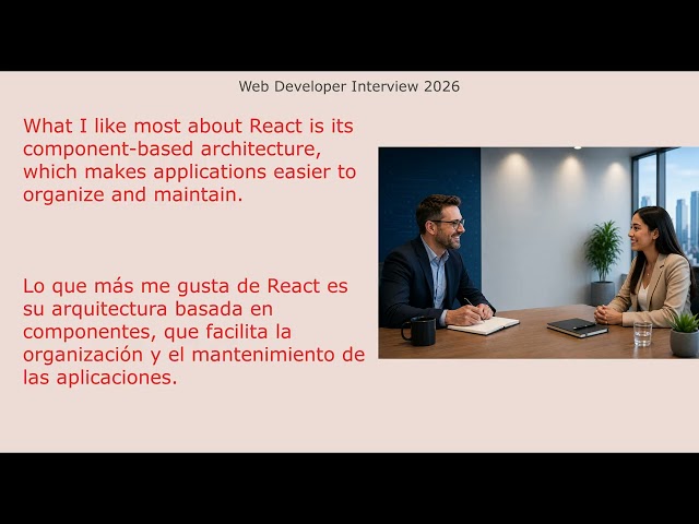 Ejemplo Entrevista Desarrollador Web Junior  | Junior Web Developer Interview (SUB INGLÉS -ESPAÑOL)