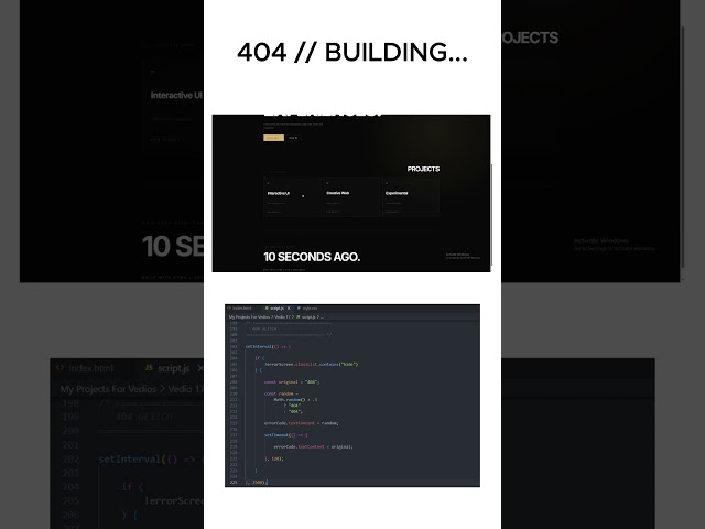 I Built a 404 Page That… 😳💻 #Shorts