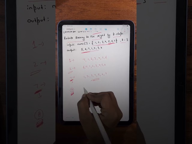 Rotate Array by K Positions || LeetCode Question 189 ||  CodingWithYash