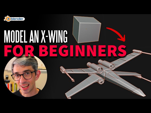 Beginner Modelling Blender Tutorial : Model An X-Wing