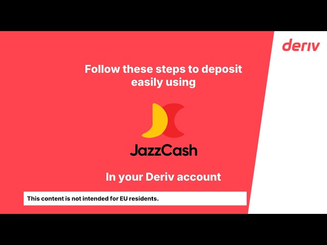 How to deposit with JazzCash (Non-EU Clients)