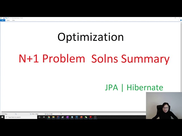 Optimization - N+1 Problem Solutions Summary