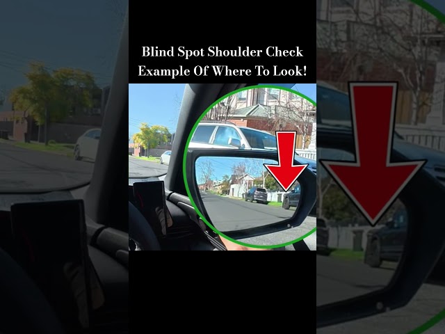 Blind Spot Shoulder Check - Example Of Where To Look With This Mirror Setup!