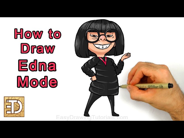 How to Draw Edna Mode from The Incredibles