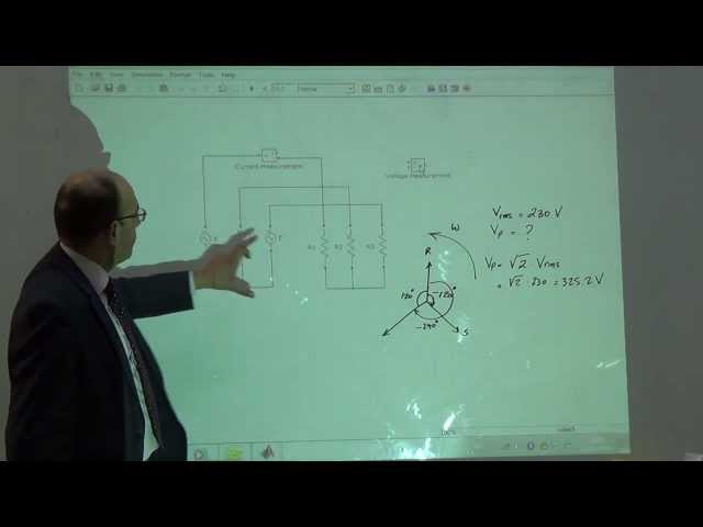 SimPowerSystems V: Three phase power source feeding a resistive load, 3/3/2014