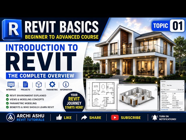 Revit Basics – Topic 01 | What is Revit & BIM? Complete Introduction for Beginners