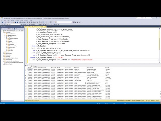 How to Query the Configuration Manager (SCCM) Database with SQL Server Management Studio (Beginner)