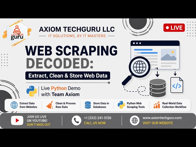 🕸️ Web Scraping Decoded: Extract, Clean & Store Web Data | Live Python Demo