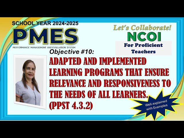 ADAPTED AND IMPLEMENTED LEARNING PROGRAMS THAT ENSURE RELEVANCE AND RESPONSIVENES