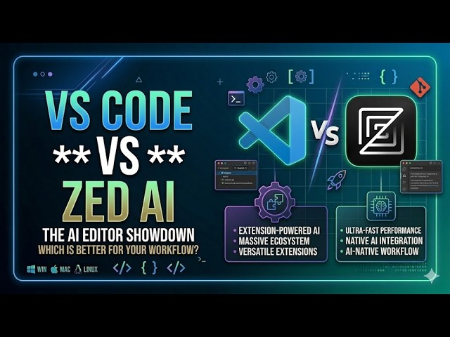 VS Code vs Zed AI | Best AI Code Editor for 2026