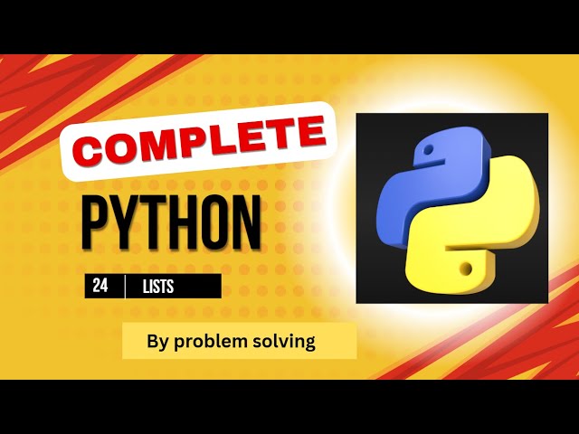 👉 Python List tutorial 9 with problem solving