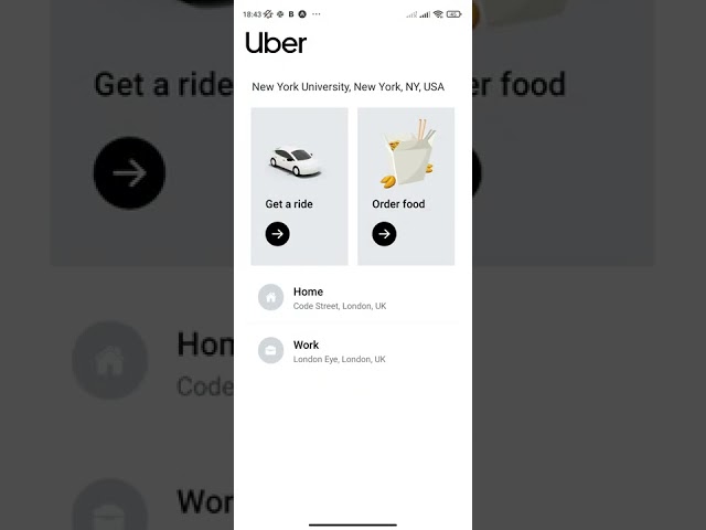 Uber clone app React Native