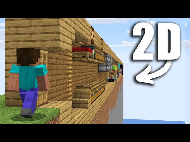 Construí una base 2D en Minecraft