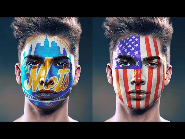 Photoshop Tutorial: FACE PAINT! How to Paint Graphics onto a Face.