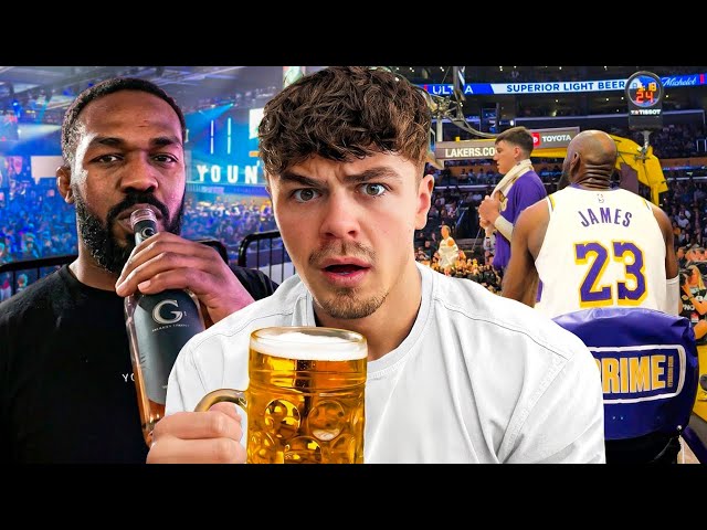 ¡AB se reúne con Jon Jones y se sienta en primera fila en el partido de los Lakers!