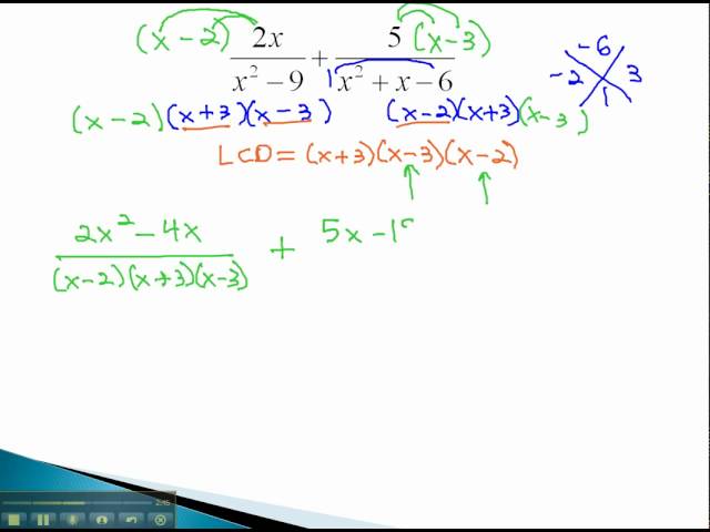 Add and Subtract - Different Denominators (part 1)