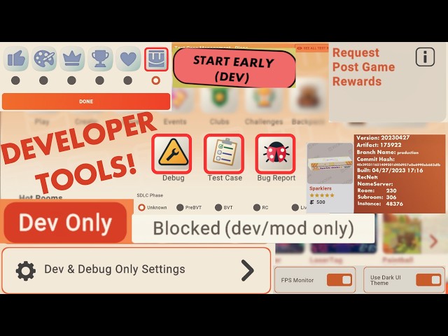 Using all the DEVELOPER TOOLS in 2023 RecRoom!