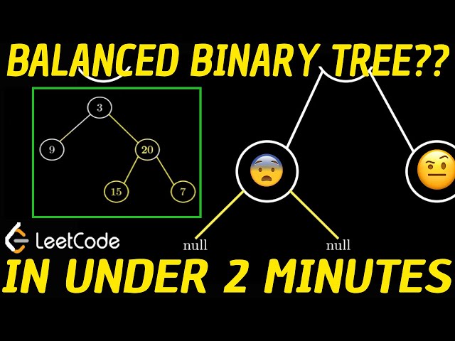 Leetcode Q110: Balanced Binary Tree Solution VISUALIZED