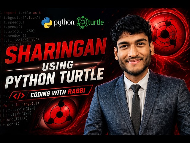 Sharingan Using Python Turtle || Code With Rabbi