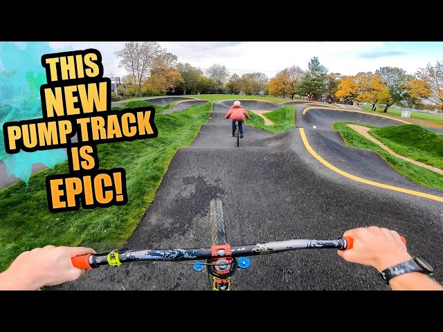 RIDING MTB ON THIS NEW PUMP TRACK IS EPIC - HEAVY TRICK SENDING!