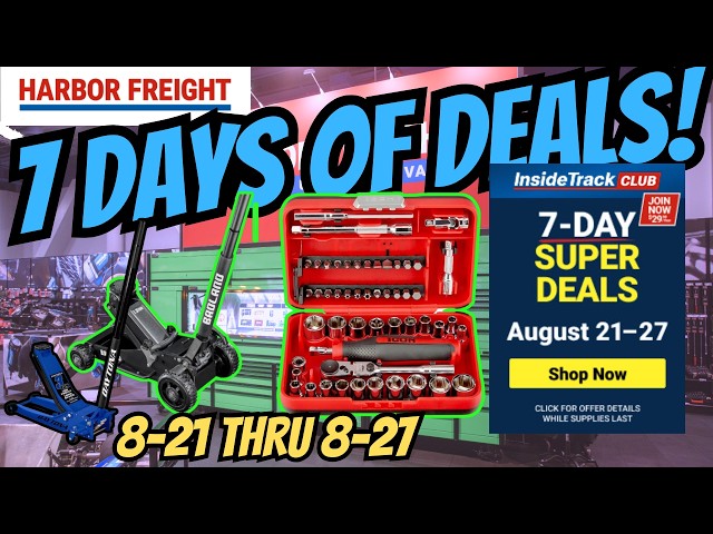 Harbor Freight 7 Days of Deals! (Aug 21 to 27) #harborfreight #harbro